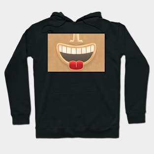 Peach Tiki Smile Mask! (Red Tongue Version) Hoodie